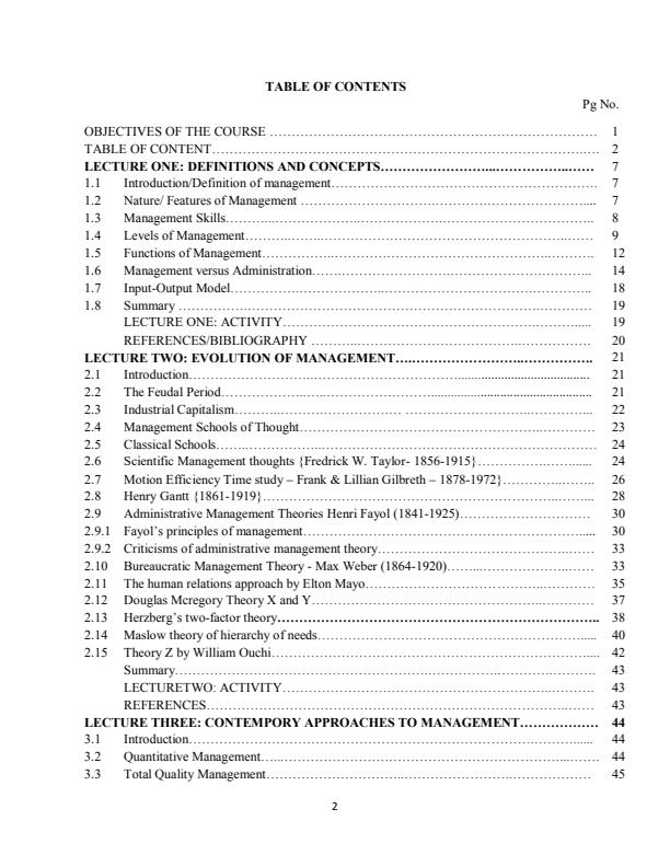 Page 1 – BBA 820: Management Functions Notes – Kenyaplex