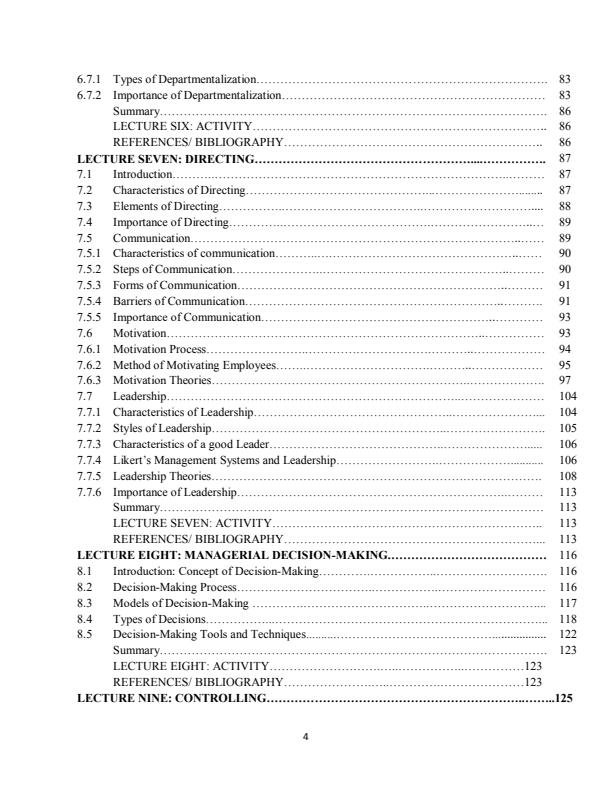 Page 3 – BBA 820: Management Functions Notes – Kenyaplex