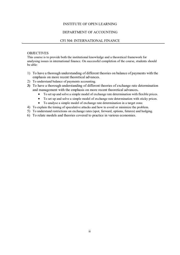 Page 2 – BAC 820: International Finance Notes – Kenyaplex