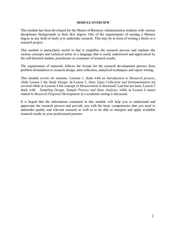 Page 2 – BSU 805: Research Methods Lecture Notes – Kenyaplex