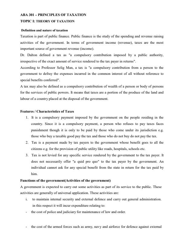 Page 1 – ABA 321: Business Analysis Notes – Kenyaplex