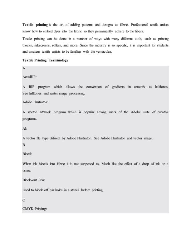 Page 1 – Fabric Printing Notes – Kenyaplex