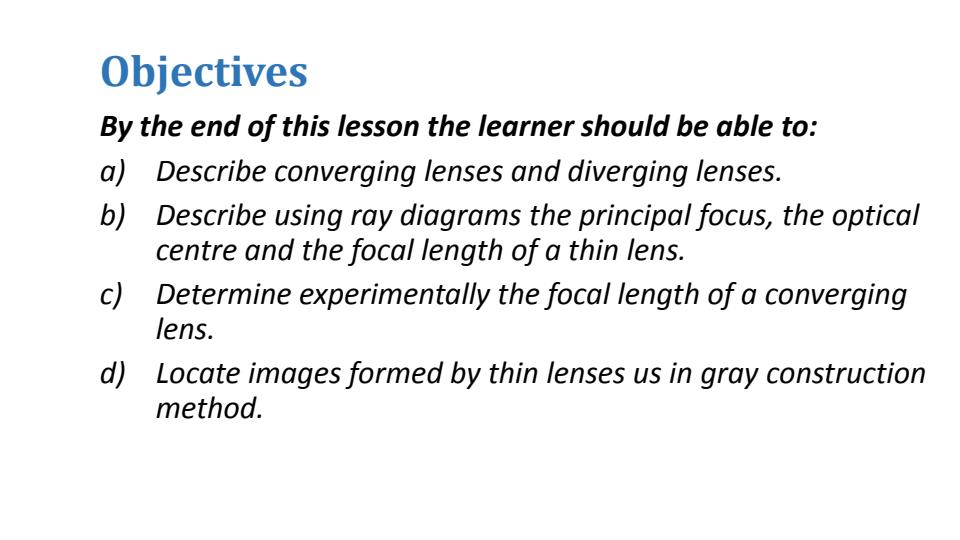 Page 2 – Thin Lenses Notes (In PowerPoint) – Kenyaplex