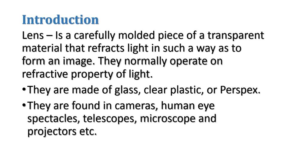 Page 4 – Thin Lenses Notes (In PowerPoint) – Kenyaplex