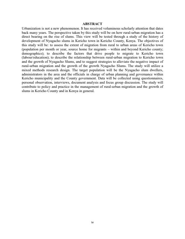 Page 4 – An assessment of the influence of rural-urban migration on the growth of slums in Kenya – Kenyaplex