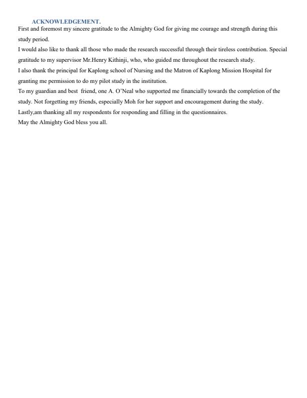 Page 3 – Assessing the factors influencing adherence to hypertension medication among hypertensive patients attending Kaplong Mission Hospital. – Kenyaplex