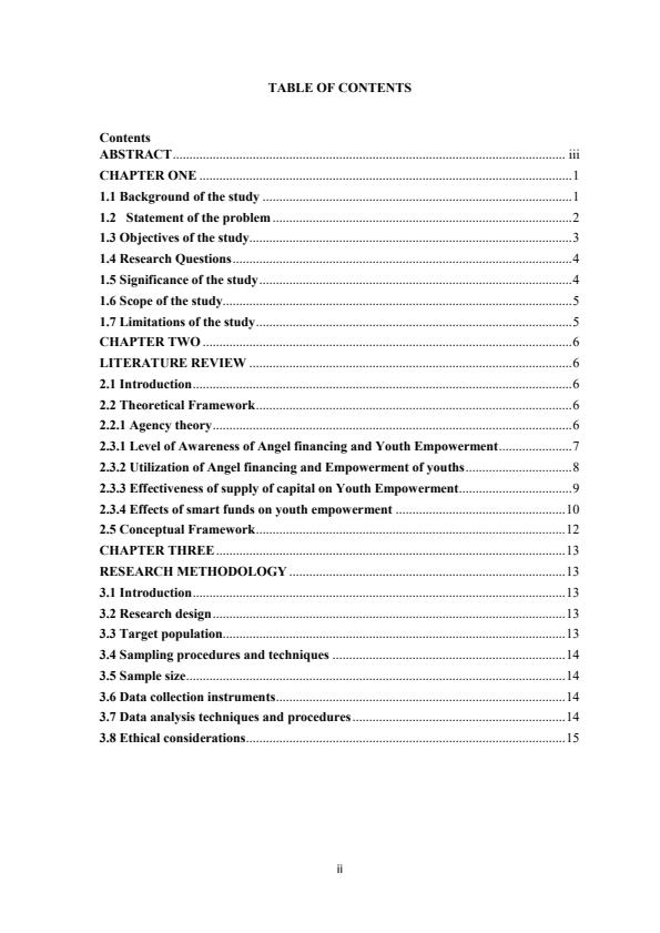 Page 2 – Research Proposal: Angel Financing and Youth Empowerment in Bureti Sub-County of Kericho County in Kenya – Kenyaplex