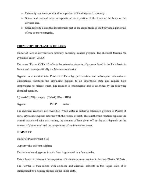 Page 3 – KMTC Casting and Splinting Techniques Notes (Certificate in Orthopaedic and Trauma Medicine) – Kenyaplex