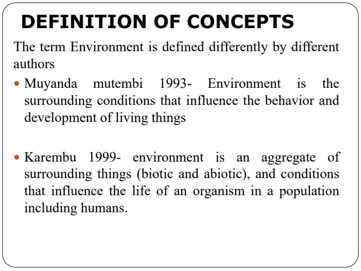 EEN 110 Environmental Education For Sustainable Development Notes 11269