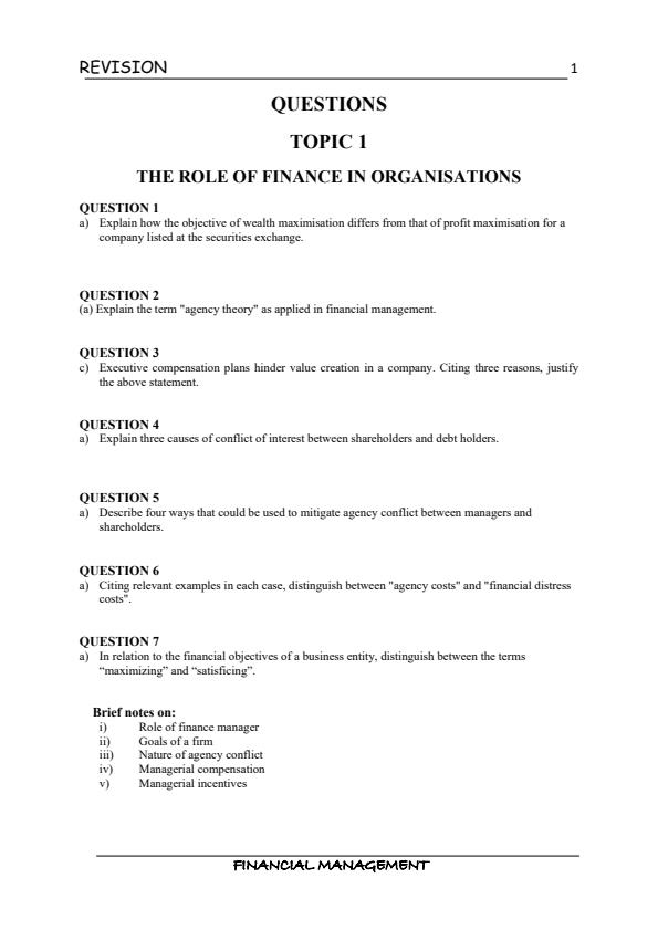 Page 3 – CPA Financial Management Revision Kit – Kenyaplex