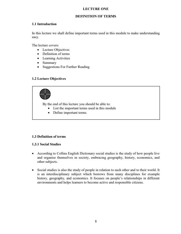 Page 1 – ECE 305: Social Studies for Early Childhood Education Notes – Kenyaplex