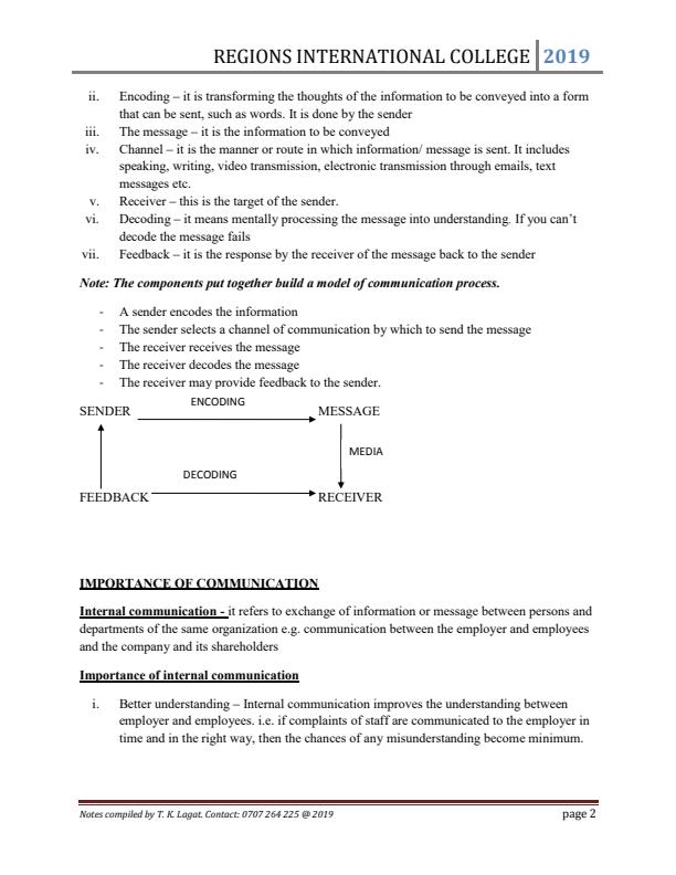 Page 2 – Communication Skills Notes for KNEC Certificate and Diploma Courses – Kenyaplex