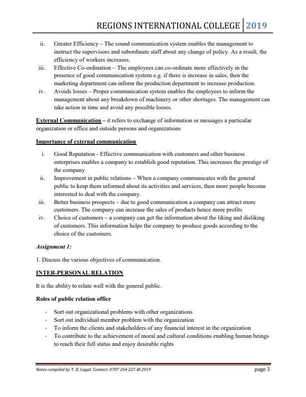 Page 3 – Communication Skills Notes for KNEC Certificate and Diploma Courses – Kenyaplex
