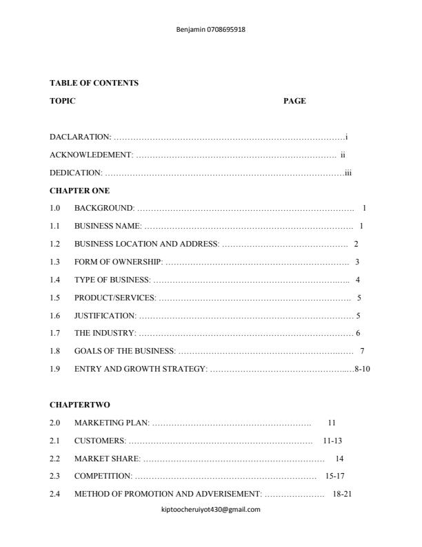 dairy production business plan pdf