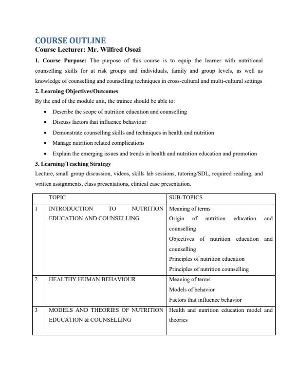 Page 2 – HND 200: Nutrition Education and Counselling Notes – Kenyaplex
