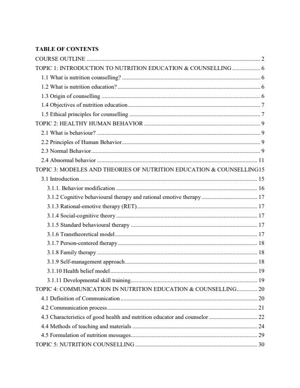 Page 4 – HND 200: Nutrition Education and Counselling Notes – Kenyaplex