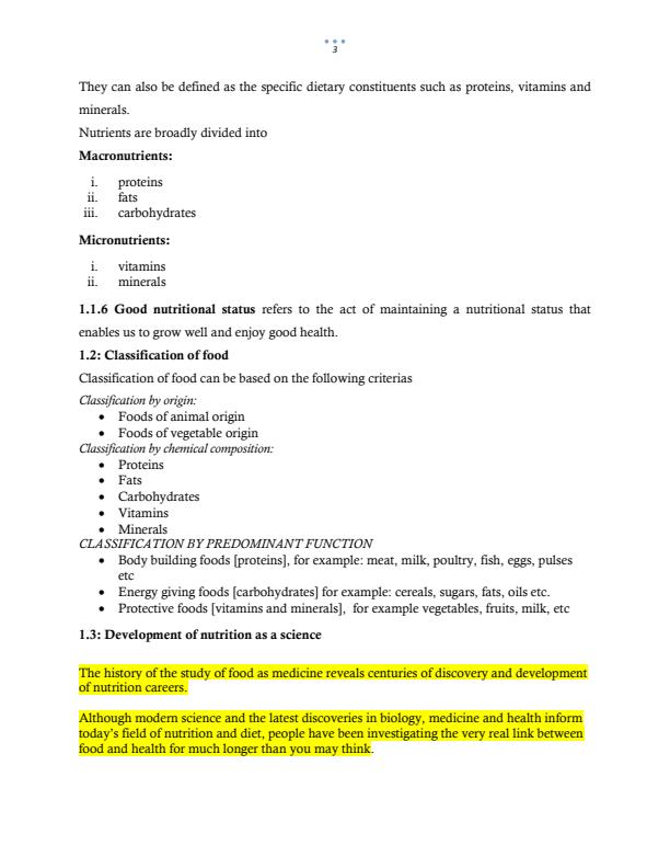 Page 3 – KMTC Principles of Human Nutrition Notes – Kenyaplex