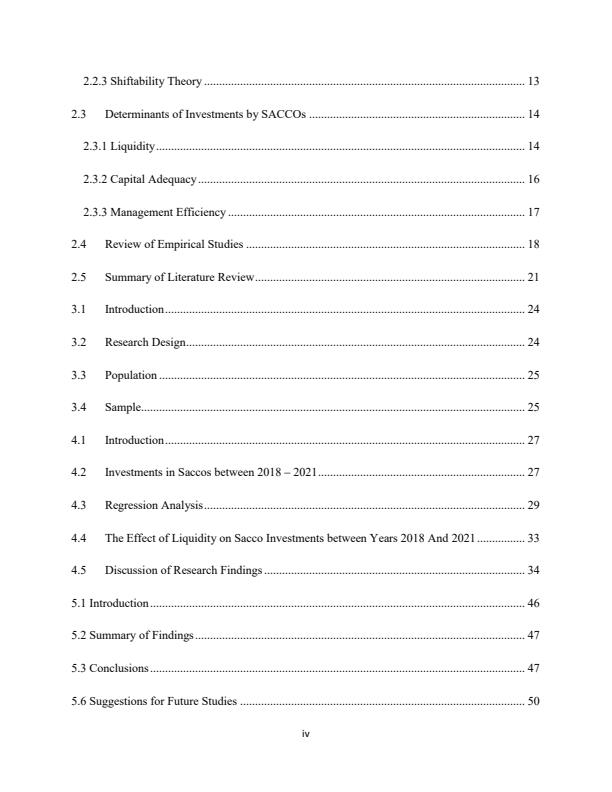 Page 4 – The effect of liquidity on the return on investments for Saccos in Kericho County, a case study of Kenya Highlands Sacco  – Kenyaplex