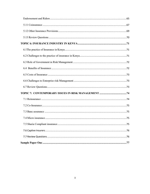 Page 4 – BBM 224: Principles of Risk Management and Insurance Notes – Kenyaplex