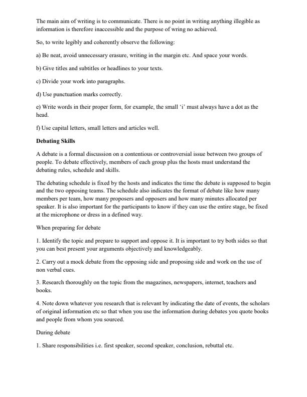 Page 2 – Secondary English Grammar and Literature Notes – Kenyaplex