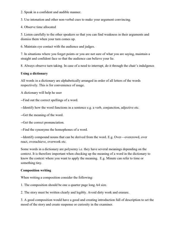 Page 3 – Secondary English Grammar and Literature Notes – Kenyaplex