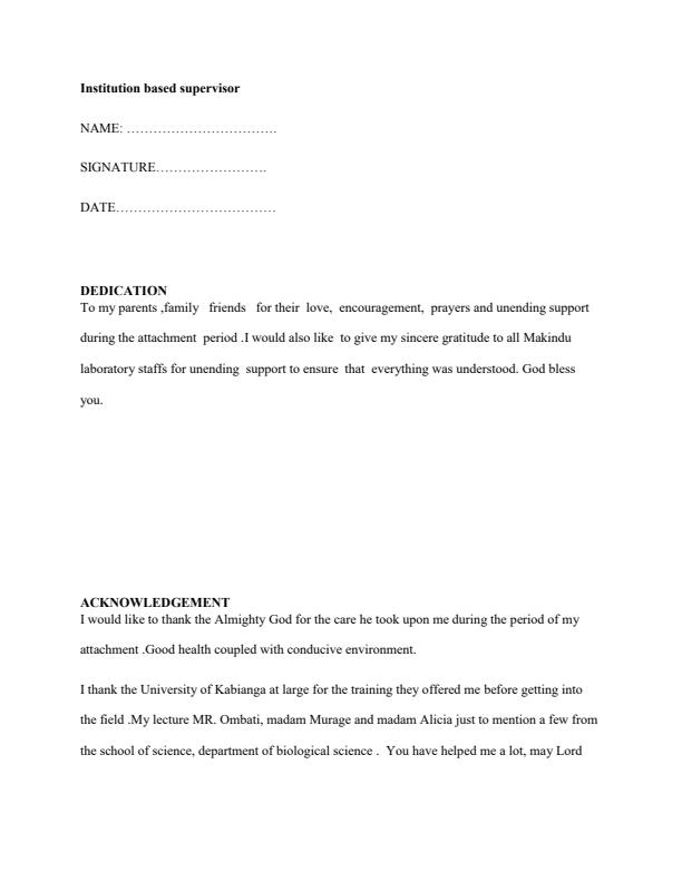 Page 3 – Bsc Biochemistry Industrial Attachment Report at Makindu Level 4 Hospital – Kenyaplex