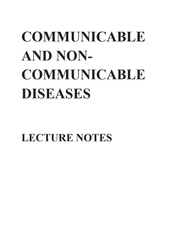 Page 1 – Communicable and Non-Communicable Diseases Notes – Kenyaplex