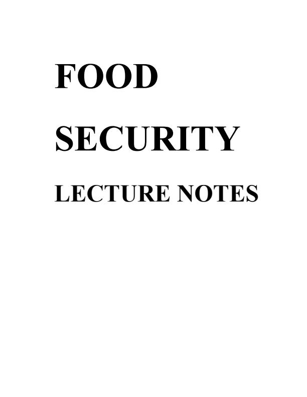Page 1 – Food Security Notes – Kenyaplex