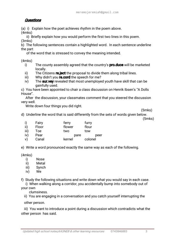 Page 3 – Top School English Papers With Answers – Kenyaplex