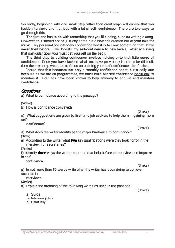 Page 5 – Top School English Papers With Answers – Kenyaplex