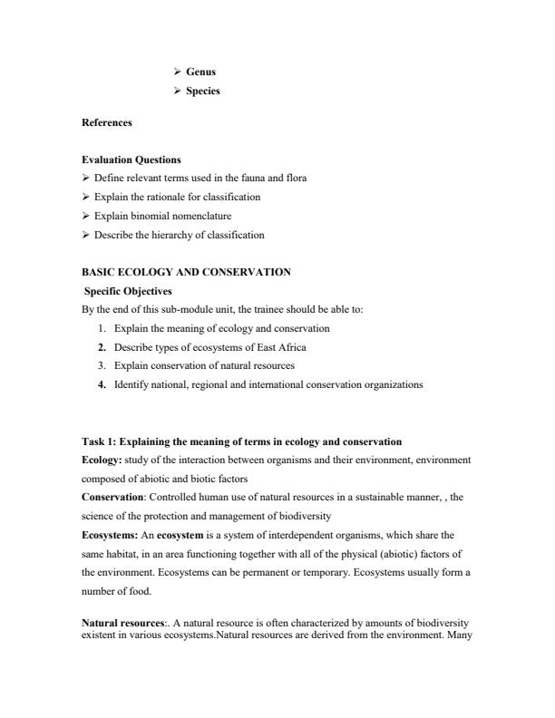 Page 3 – Natural Flora and Fauna of East Africa Notes  – Kenyaplex