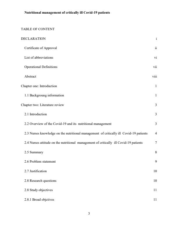 Page 4 – Nurses Knowledge and Attitude on the Nutritional Management of Critically ill Covid-19 Patients – Kenyaplex