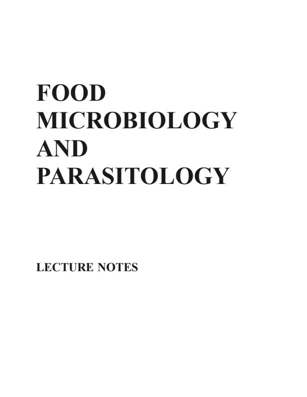 Page 1 – Food Microbiology and Parasitology Notes – Kenyaplex