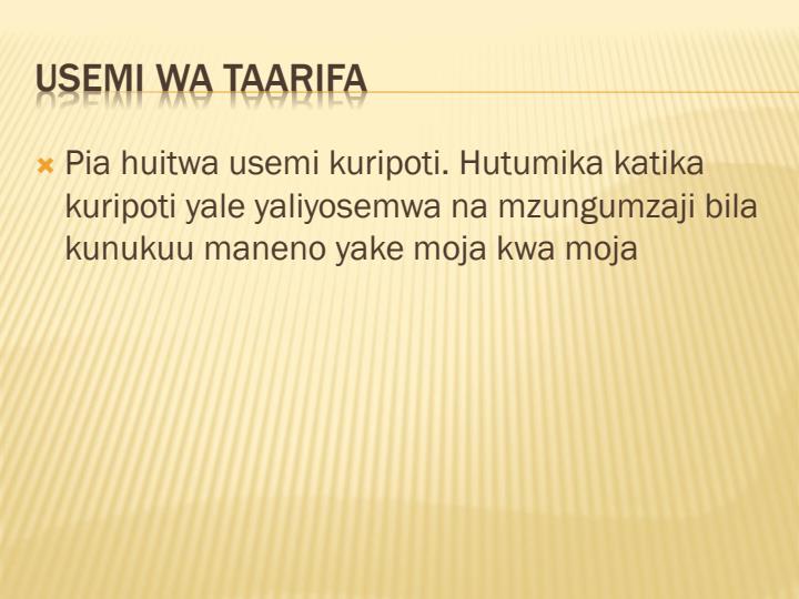 Page 3 – Kiswahili kwa darasa la nane usemi halisi na usemi taarifa na matumizi ya 