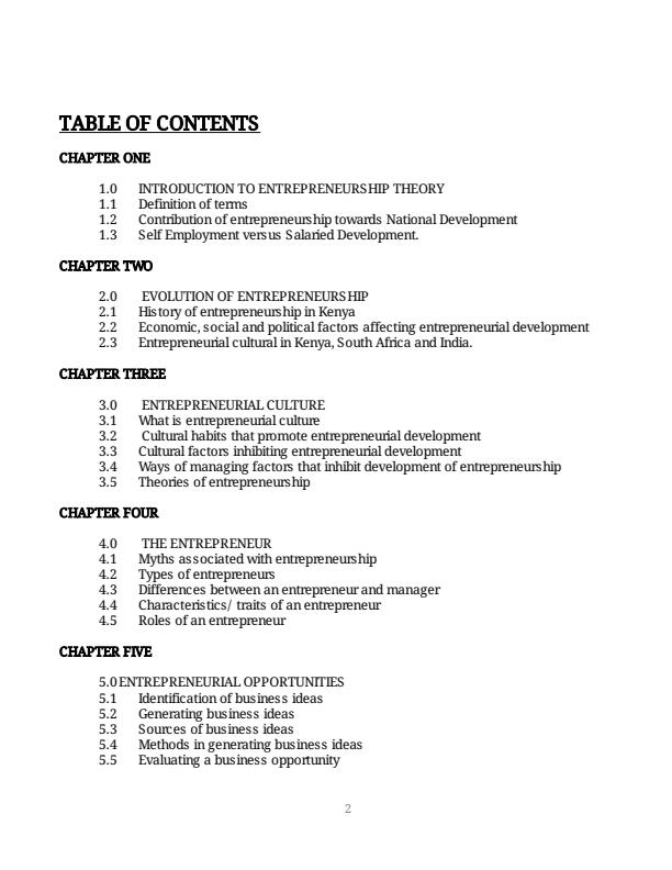 Page 1 – Entrepreneurship Notes Module 1 – Kenyaplex