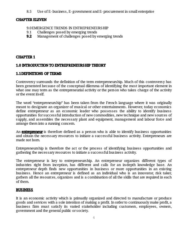 Page 3 – Entrepreneurship Notes Module 1 – Kenyaplex