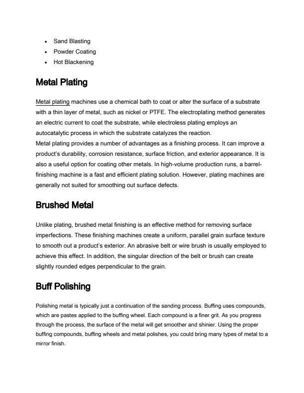 Page 2 – Material and Metallurgy: Finishing Processes Notes Module 1 – Kenyaplex