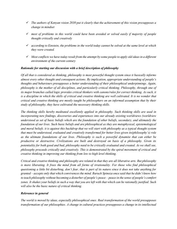 Page 2 – Introduction to Critical and Creative Thinking Notes – Kenyaplex