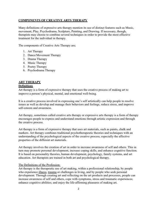 Page 2 – ATM 208: performing arts therapy notes 2nd year – Kenyaplex