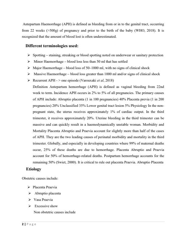 Page 2 – Antepartum  Hemorrhage Notes – Kenyaplex