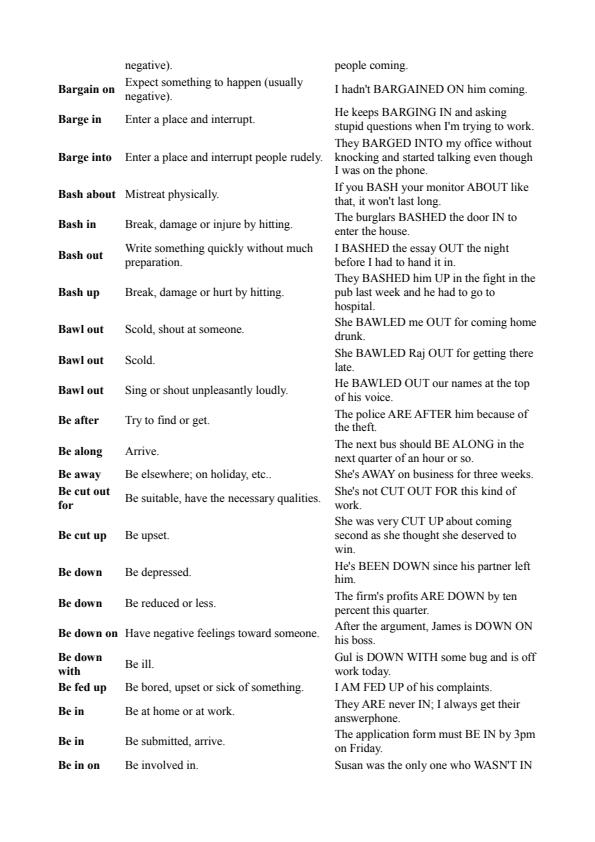 Page 4 – Detailed Phrasal Verb List – Kenyaplex