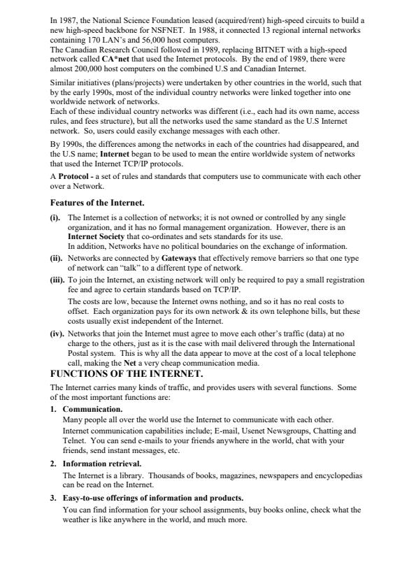 Page 2 – ICT Notes on Internet – Kenyaplex