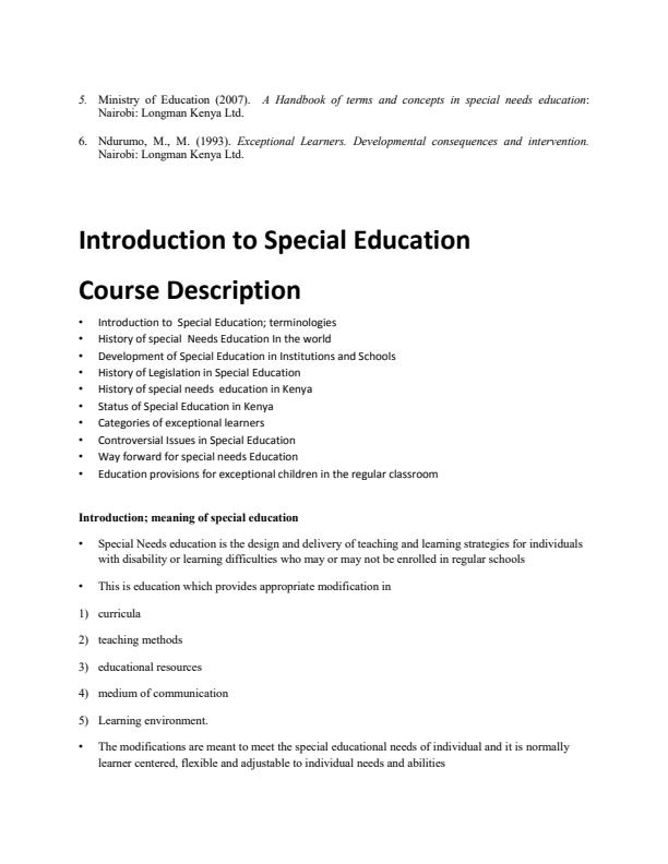 Page 2 – EPSC 421: Special Education Notes – Kenyaplex