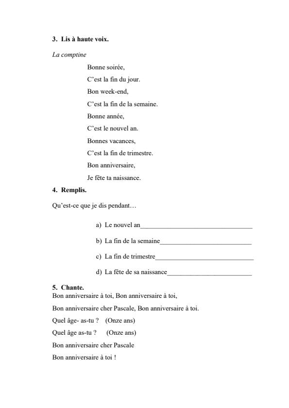 Page 2 – Grade 4 French: Sub Strand - Les souhaits, Goûts et Dégoûts – Kenyaplex