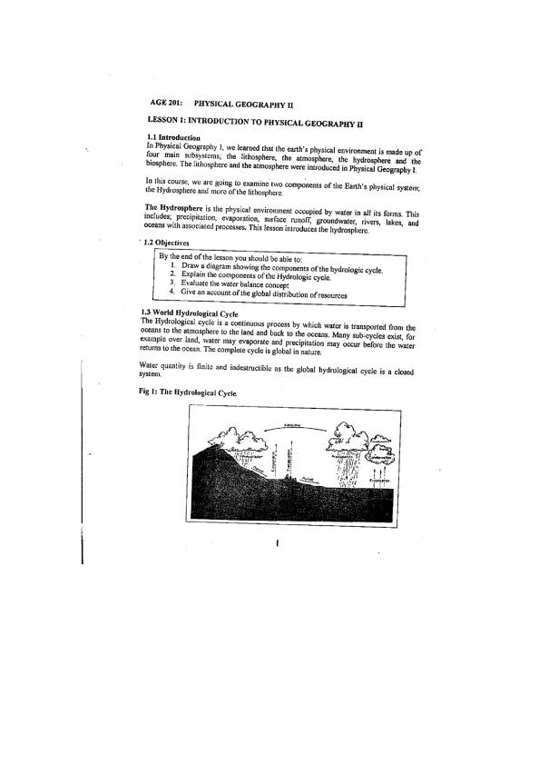 Page 1 – EGE 212: Physical Geography II Notes – Kenyaplex