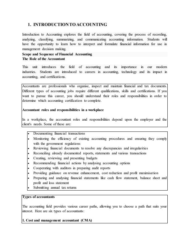 Page 1 – Diploma in Project Management: Financial Accounting Notes – Kenyaplex