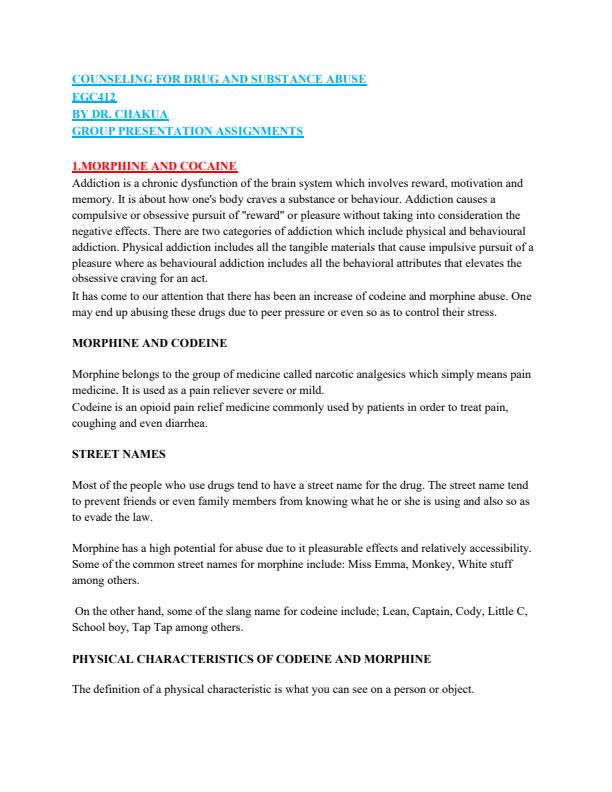 Page 1 – EGC 412: Counselling for Drug and Substance Abuse – Kenyaplex