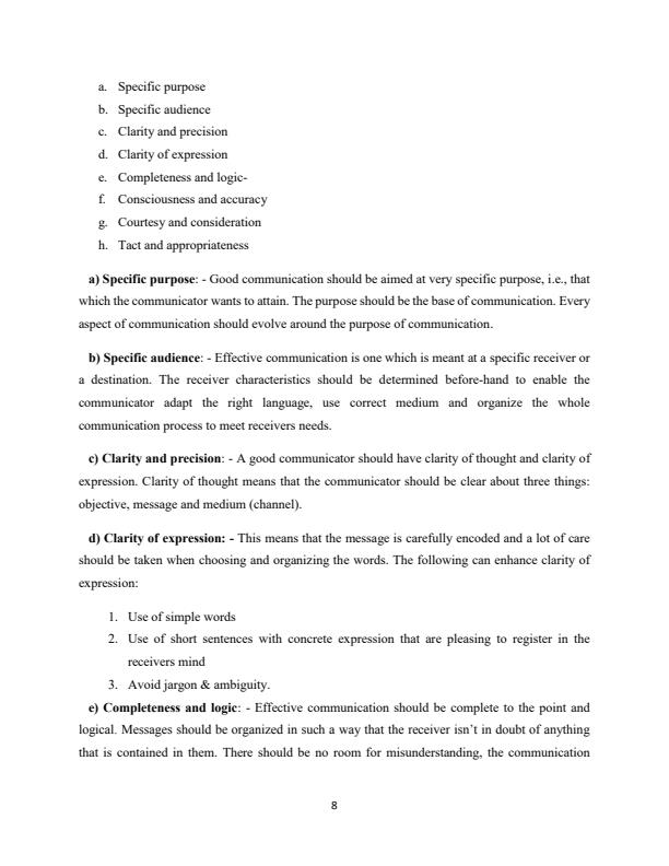 Page 4 – UCC 111: Principles and Process of Communication Notes – Kenyaplex