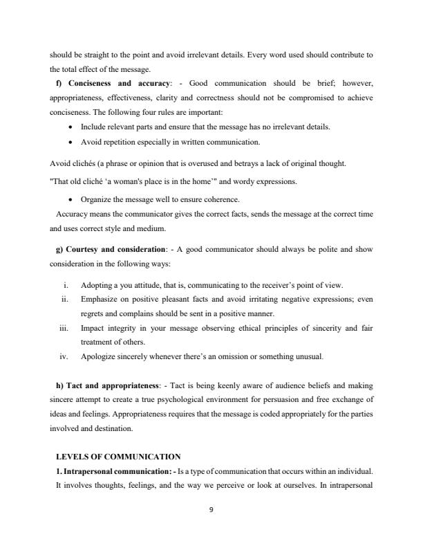 Page 5 – UCC 111: Principles and Process of Communication Notes – Kenyaplex