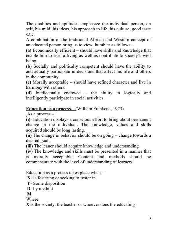 EDF 211 History of Education Notes for Bachelor of Education 12325